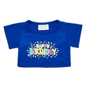 Build-A-Bear Blue Happy Birthday T-Shirt Tees | NOFBC1253