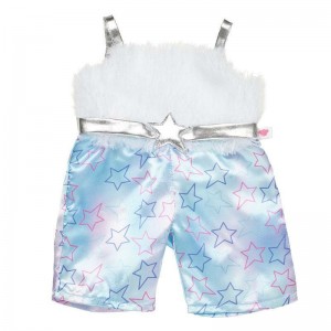 Build-A-Bear Faux Fur Star Jumpsuit Honey Girls | MXGAW9671