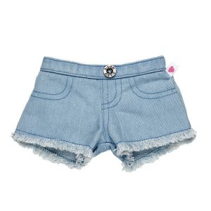 Build-A-Bear Frayed Denim Shorts Bottoms | HKNZB7043