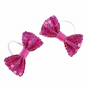 Build-A-Bear Fuschia Sparkle Bows - 2 pack Hats & Headwear | TKMOJ4327