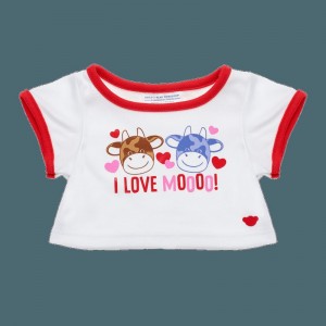 Build-A-Bear I love Moooo T-Shirt Valentines Day | PBEDZ1803