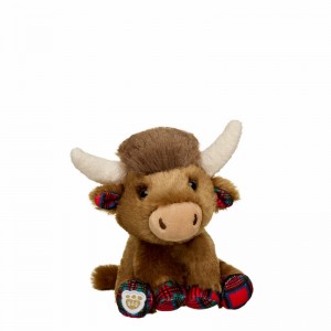 Build-A-Bear Mini Beans Tartan Highland Cow Stuffed Animal - Limited Edition Mini Beans | EAZRD5894