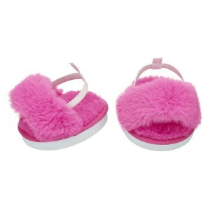 Build-A-Bear Pink Fuzzy Slippers Rainbow Friends | WZFTX6402