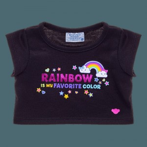 Build-A-Bear Rainbow Is My Favourite Colour T-Shirt Tees | EBQTX0451