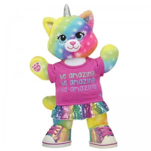 Build-A-Bear Rainbow Kittycorn Plush "Be Amazing" Gift Set Birthday Gifts | EXTOK9257