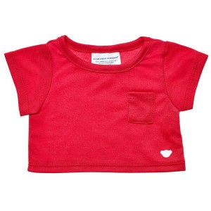 Build-A-Bear Red Pocket T-Shirt Tees | PTEWA0938