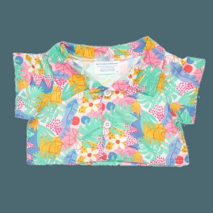 Build-A-Bear Tropical Button Up Shirt Tees | NDHVX0673