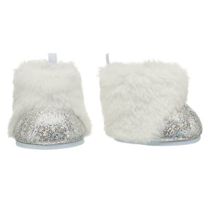 Build-A-Bear White Fur Boots Honey Girls | VMPHT2658