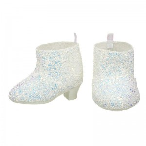 Build-A-Bear White Glitter Boots Honey Girls | JLKDZ9834