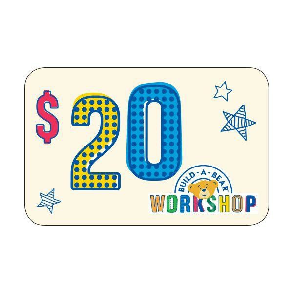 Build-A-Bear $20 In-Store Use Voucher Birthday Gifts | CRYFQ3480