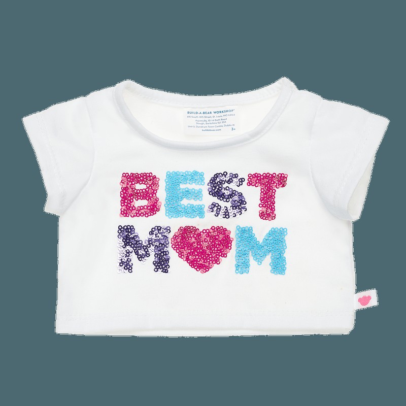 Build-A-Bear Best Mum Sequin Tee Tees | XDHMU1057