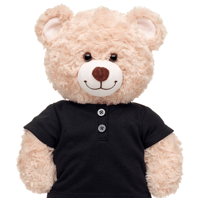 Build-A-Bear Black Henley Tee Tees | EZVTF4708