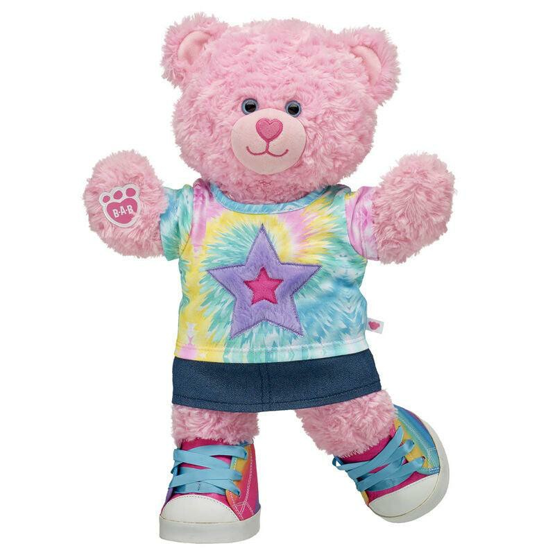 Build-A-Bear Pink Cuddles Teddy Bear Rainbow Gift Set Birthday Gifts | IJKXZ6123