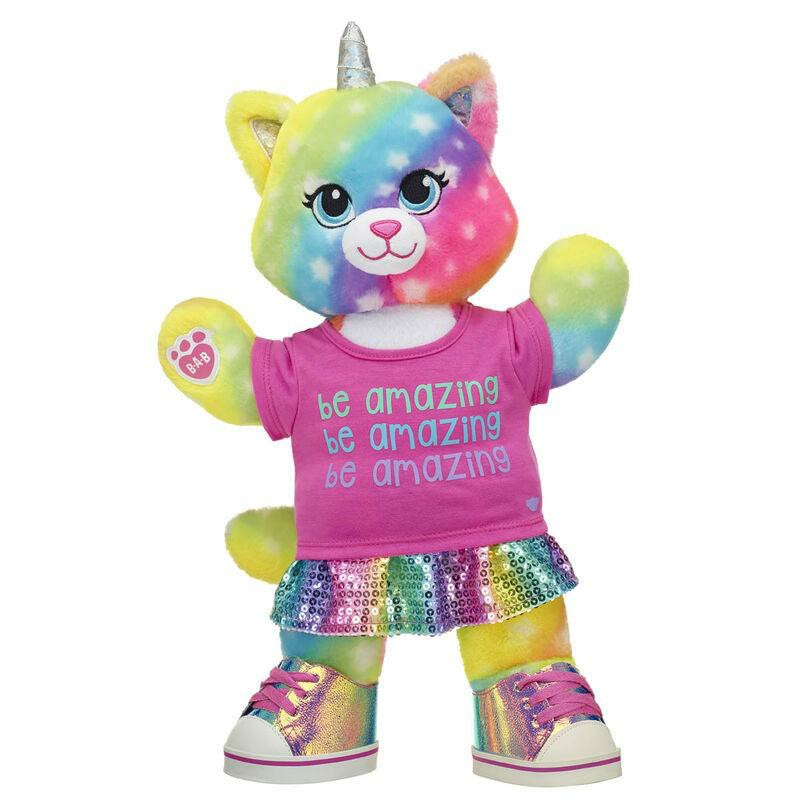 Build-A-Bear Rainbow Kittycorn Plush \