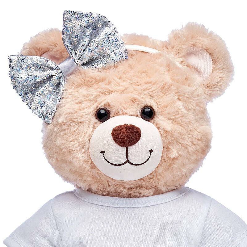 Build-A-Bear Silver Sequin Bow Headband Hats & Headwear | PNTQE9206