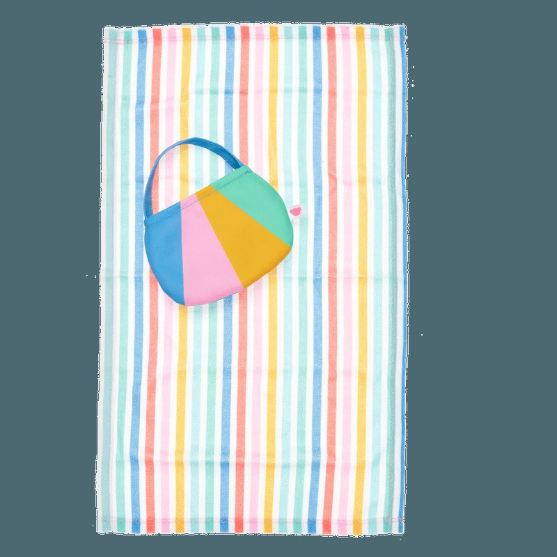 Build-A-Bear Stripe Towel and Tote Set Summer Fun | VKRYT7629