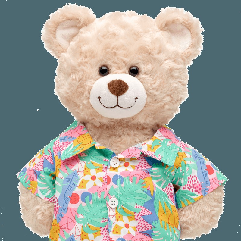 Build-A-Bear Tropical Button Up Shirt Tees | NDHVX0673