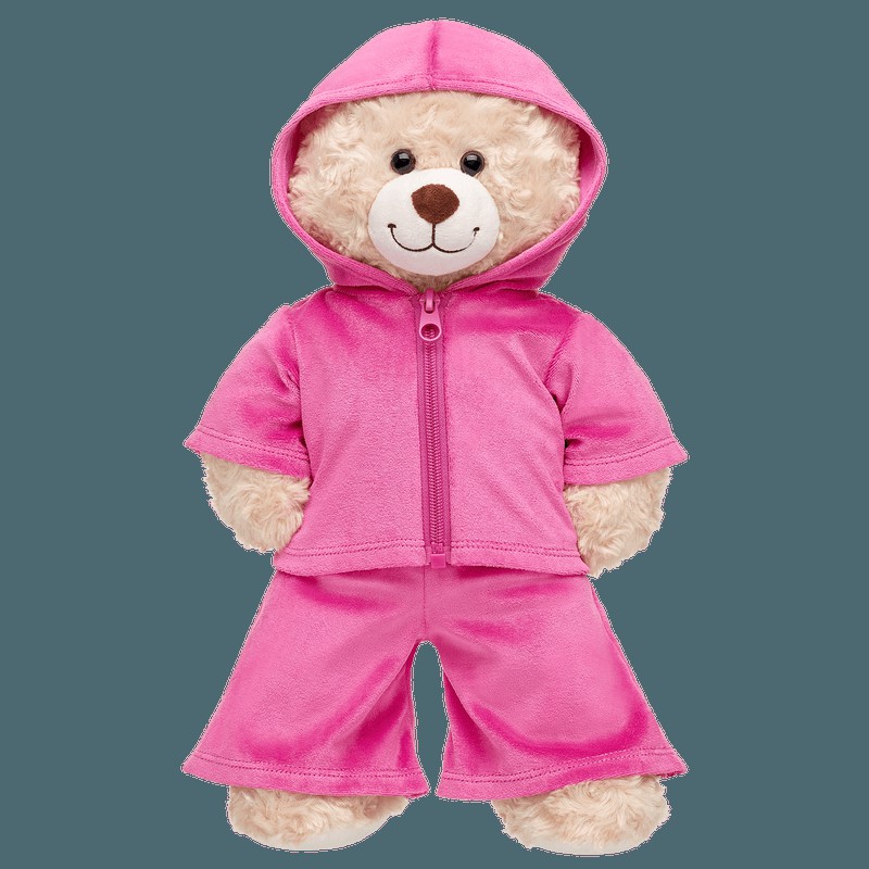 Build-A-Bear Y2K Fashions Pink Velvet Tracksuit Outfits | OQNCR1960