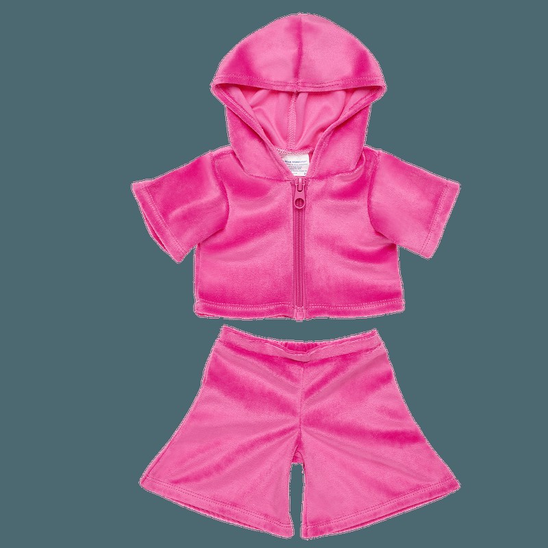 Build-A-Bear Y2K Fashions Pink Velvet Tracksuit Outfits | OQNCR1960